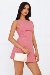 Dream Paddock Gingham Mini Dress Red